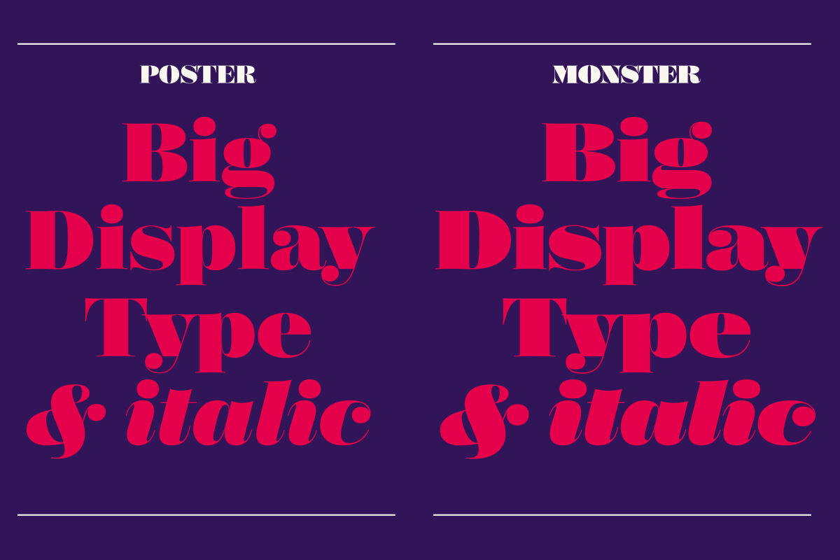 Пример шрифта Poster Display Monster